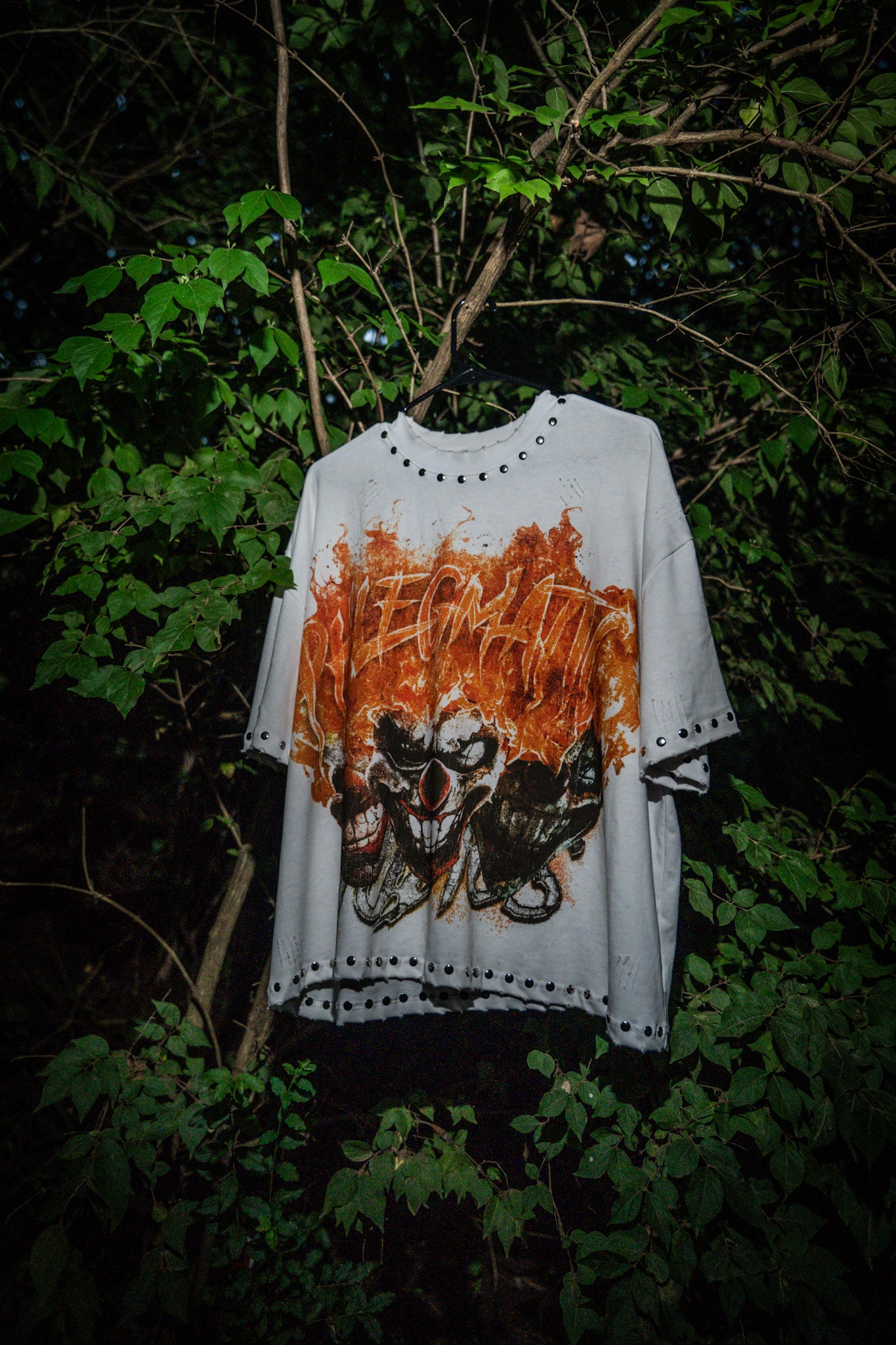 “BURN THE MASK”  WHITE TEE